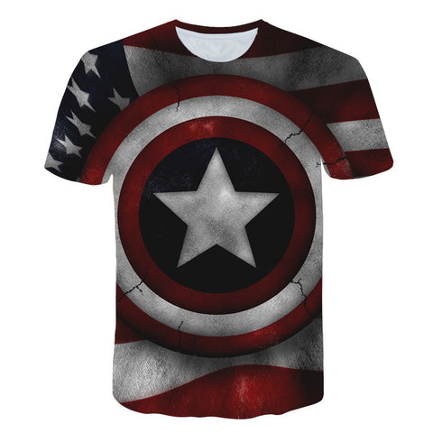 Captain America 3D Print T-shirt
