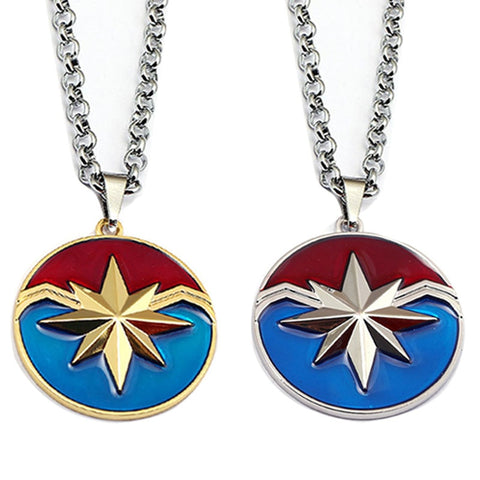 The Avengers Captain Marvel Logo Necklace