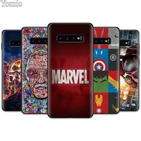 Marvel Avengers Black Silicone Soft Case for Samsung Galaxy
